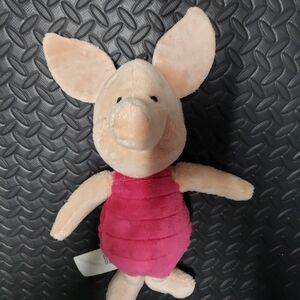 Disney Store Piglet Plush Winnie the Pooh 13" Bean Bag Stuffed Animal